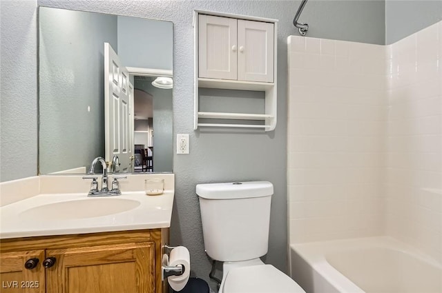6321 Rolling Rose St Unit 201, North Las Vegas, NV 89081 - full bath featuring vanity, a textured wall, and shower / bath combination