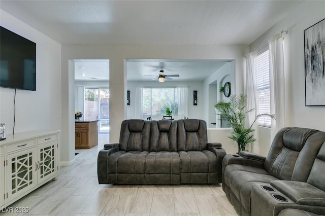 11004 Napa Ridge Dr, Las Vegas, NV 89144 - living area featuring ceiling fan