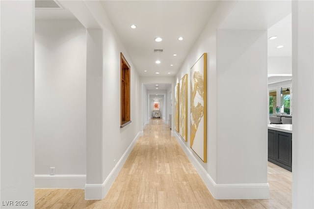 11 Misty Peaks Ct, Las Vegas, NV 89135 - hallway featuring recessed lighting and light wood-type flooring