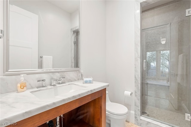 11 Misty Peaks Ct, Las Vegas, NV 89135 - full bathroom featuring toilet, vanity, and a stall shower