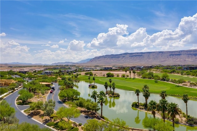 11 Misty Peaks Ct, Las Vegas, NV 89135 - bird's eye view of a golf club and a water and mountain view