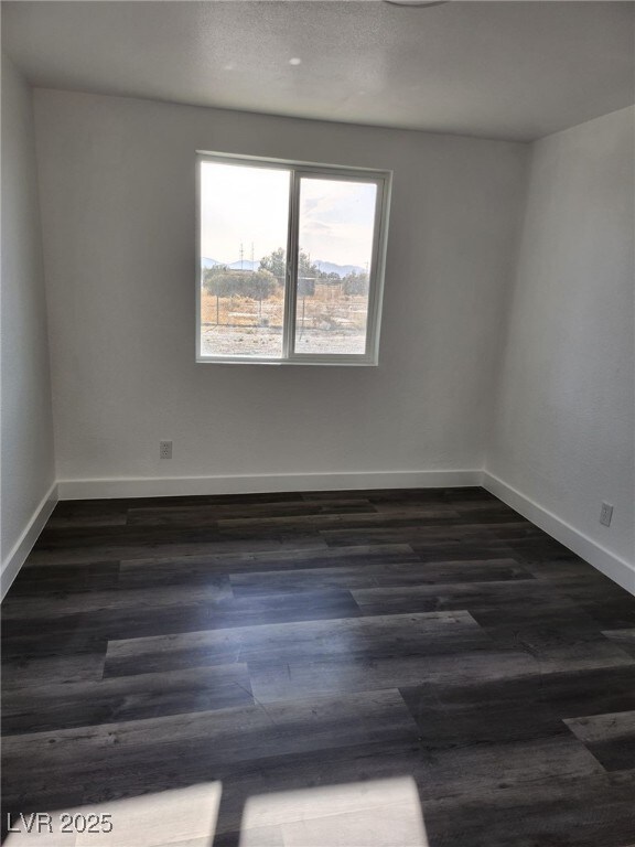 4231 E Kellogg Rd, Pahrump, NV 89061 - empty room with dark wood finished floors and baseboards