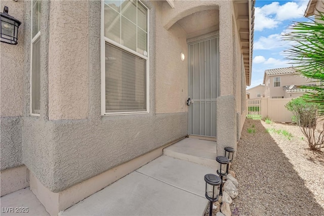 2633 Spider Cactus Ct, Las Vegas, NV 89106 - property entrance featuring stucco siding