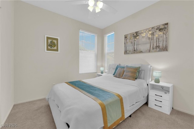 2633 Spider Cactus Ct, Las Vegas, NV 89106 - bedroom featuring light colored carpet, baseboards, and a ceiling fan