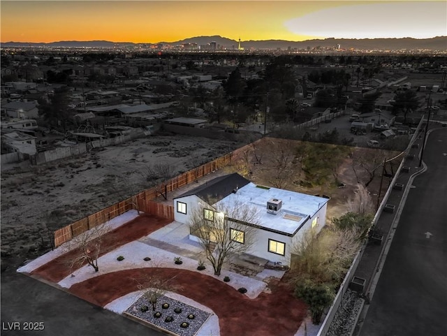 1731 Sherwin Ln, Las Vegas, NV 89156 - aerial view at dusk of a mountain view