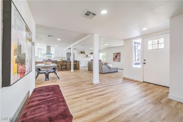 1731 Sherwin Ln, Las Vegas, NV 89156 - foyer featuring light wood finished floors, baseboards, and recessed lighting