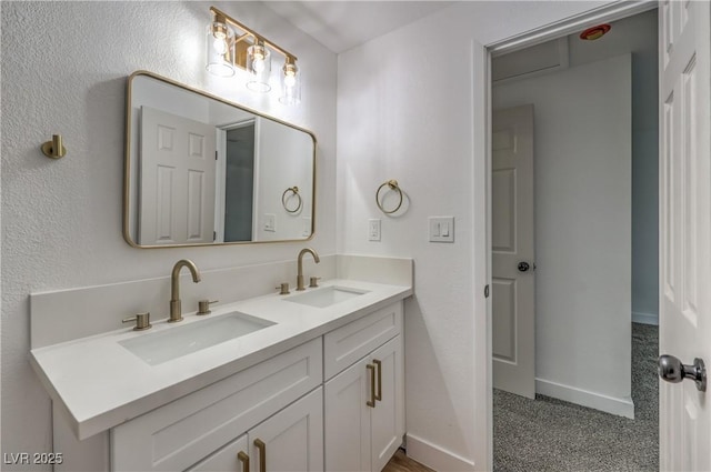 1731 Sherwin Ln, Las Vegas, NV 89156 - full bath featuring double vanity and baseboards