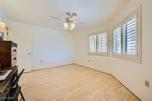9024 Starmount Dr, Las Vegas, NV 89134 - unfurnished office with wood finished floors and ceiling fan