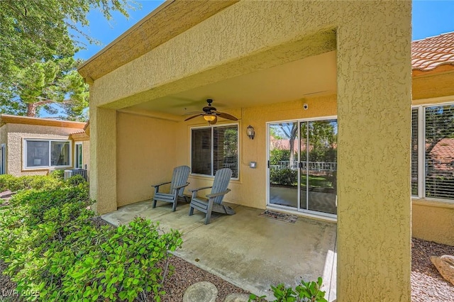 9024 Starmount Dr, Las Vegas, NV 89134 - view of patio / terrace featuring ceiling fan and cooling unit