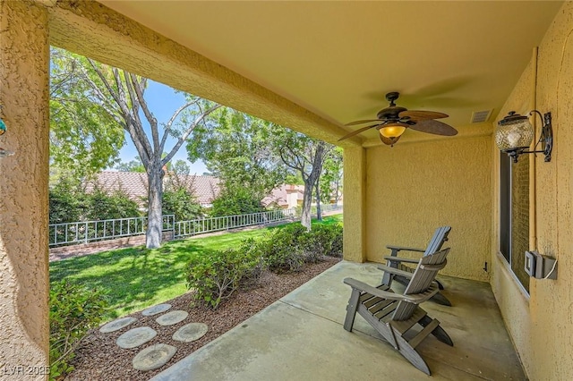9024 Starmount Dr, Las Vegas, NV 89134 - view of patio / terrace featuring a ceiling fan