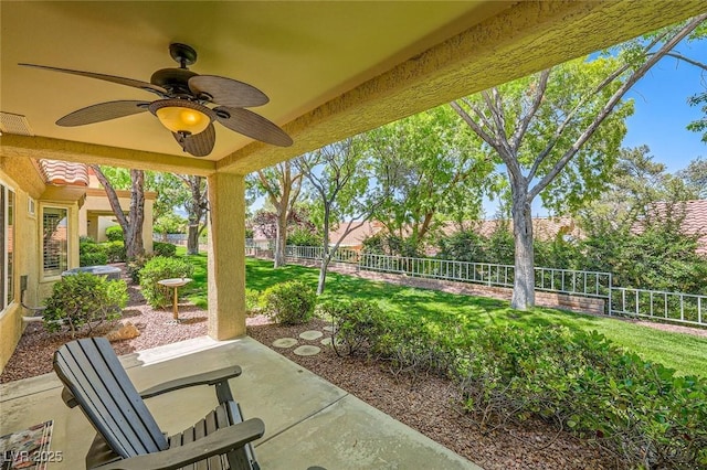 9024 Starmount Dr, Las Vegas, NV 89134 - view of patio with a ceiling fan