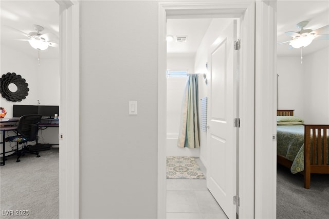10951 Stone Crossing Ave, Las Vegas, NV 89166 - corridor with an office area and light colored carpet