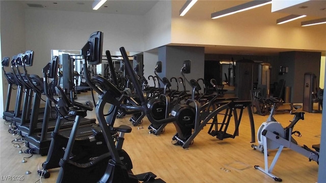 4525 Dean Martin Dr Unit 2901, Las Vegas, NV 89103 - gym with wood finished floors