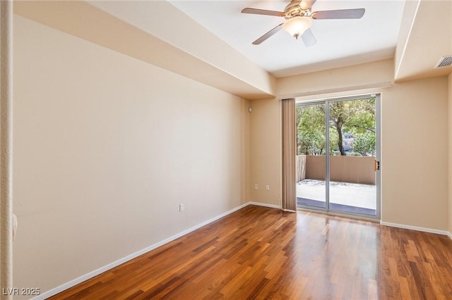 8255 Las Vegas Blvd Unit 117, Las Vegas, NV 89123 - empty room featuring wood finished floors, baseboards, and ceiling fan