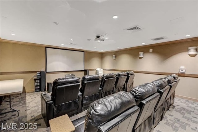 8255 Las Vegas Blvd Unit 117, Las Vegas, NV 89123 - cinema room featuring recessed lighting, ornamental molding, and baseboards