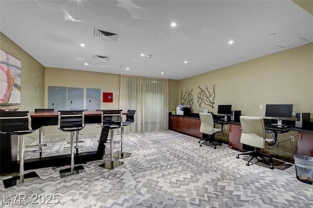 8255 Las Vegas Blvd Unit 117, Las Vegas, NV 89123 - carpeted home office featuring recessed lighting