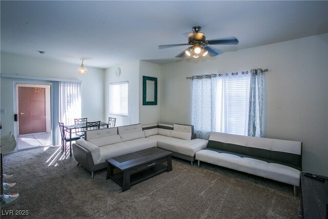 4655 Gold Dust Ave Unit 206, Las Vegas, NV 89120 - living room with carpet and ceiling fan