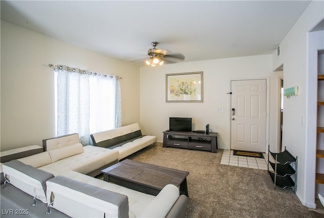 4655 Gold Dust Ave Unit 206, Las Vegas, NV 89120 - living room with carpet floors and a ceiling fan