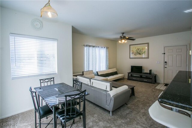 4655 Gold Dust Ave Unit 206, Las Vegas, NV 89120 - living room with carpet floors and ceiling fan