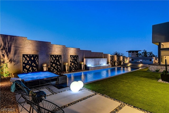 10228 Shell Star Ave, Las Vegas, NV 89135 - view of pool featuring a lawn