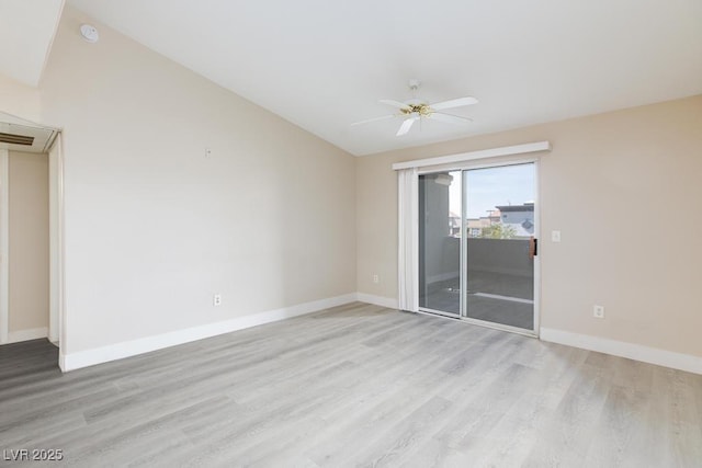 555 E Silverado Ranch Blvd Unit 2164, Las Vegas, NV 89183 - empty room with ceiling fan, light wood-style flooring, and baseboards