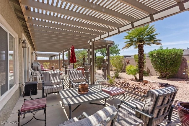 1008 New Creek Ave, Henderson, NV 89015 - fenced backyard featuring a pergola and a patio