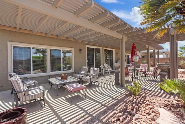 1008 New Creek Ave, Henderson, NV 89015 - view of patio with a pergola and outdoor lounge area