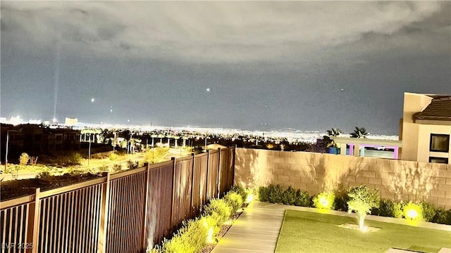 5166 Stone View Dr, Las Vegas, NV 89135 - view of yard at twilight