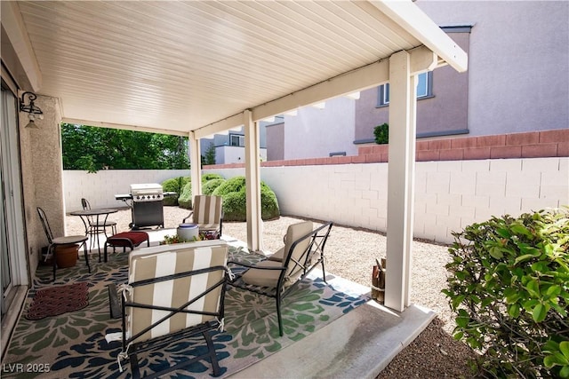 8437 Cinnamon Hill Ave, Las Vegas, NV 89129 - fenced backyard with a patio and area for grilling