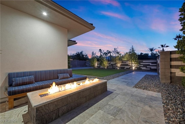 4050 N Tomsik St, Las Vegas, NV 89129 - view of patio / terrace with an outdoor fire pit