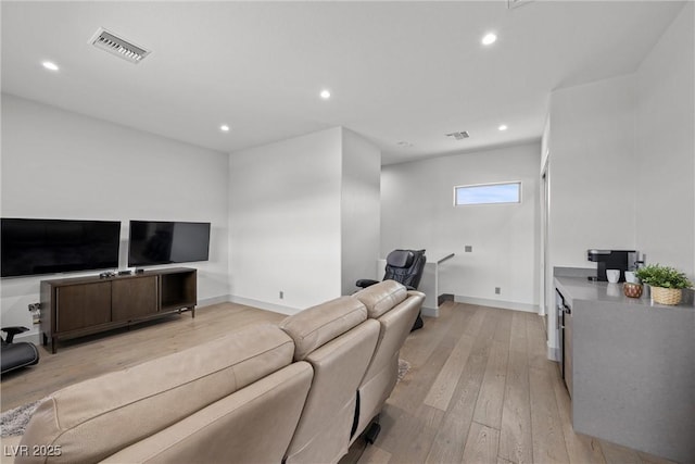 4050 N Tomsik St, Las Vegas, NV 89129 - living room featuring light wood-style floors, baseboards, and recessed lighting