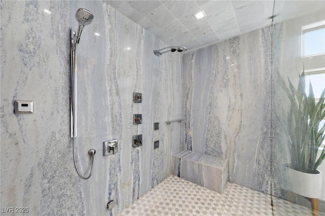 4050 N Tomsik St, Las Vegas, NV 89129 - bathroom featuring a marble finish shower