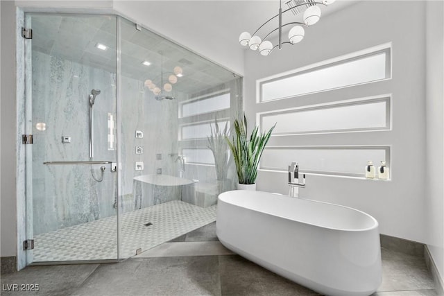 4050 N Tomsik St, Las Vegas, NV 89129 - full bathroom featuring a freestanding bath and a stall shower
