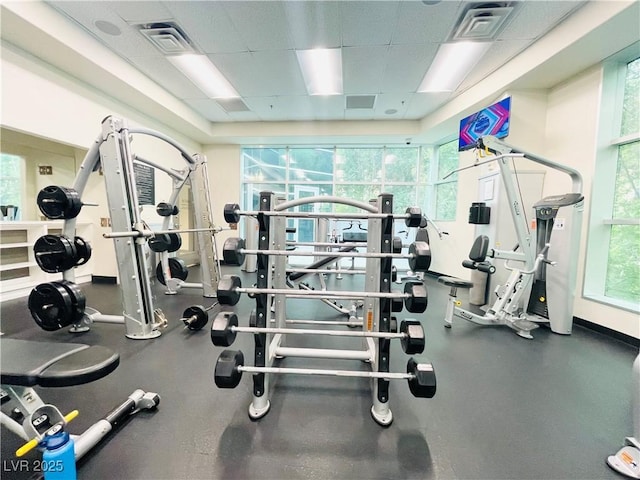 62 E Serene Ave Unit 115, Las Vegas, NV 89123 - workout area with a paneled ceiling