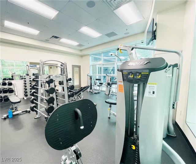 62 E Serene Ave Unit 115, Las Vegas, NV 89123 - exercise room featuring a drop ceiling