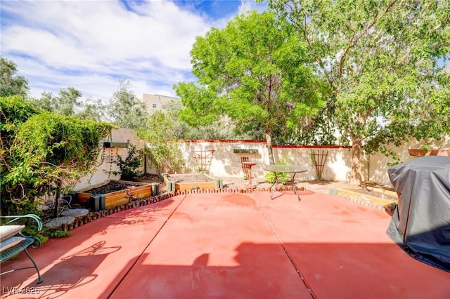 602 Painted Cloud Pl, Las Vegas, NV 89144 - fenced backyard with a patio and outdoor dining space
