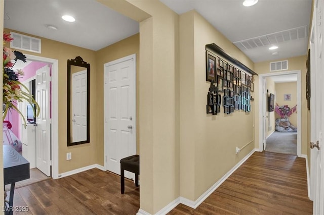 759 Star Apple Ln, Las Vegas, NV 89178 - corridor with wood finished floors, baseboards, and recessed lighting