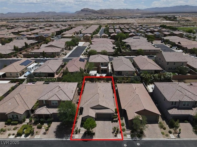 759 Star Apple Ln, Las Vegas, NV 89178 - aerial perspective of suburban area with mountains and property parcel outlined