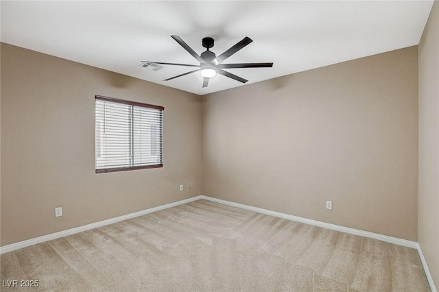 7963 Cape Brett St, Las Vegas, NV 89131 - spare room with ceiling fan, light colored carpet, and baseboards