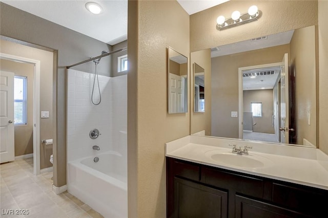 7963 Cape Brett St, Las Vegas, NV 89131 - full bath featuring toilet, vanity, healthy amount of natural light, shower / tub combination, and a textured wall