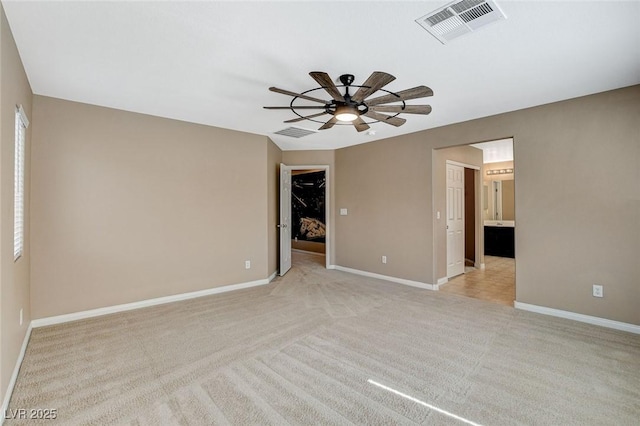 7963 Cape Brett St, Las Vegas, NV 89131 - empty room with light colored carpet, a ceiling fan, and baseboards