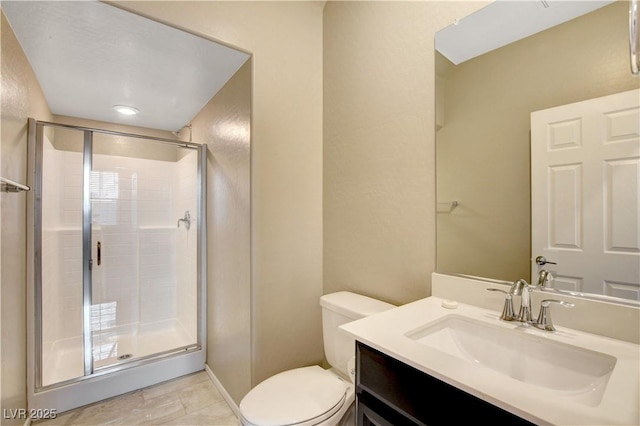 4 Lomita Heights Dr, Las Vegas, NV 89138 - bathroom with a stall shower, vanity, and toilet