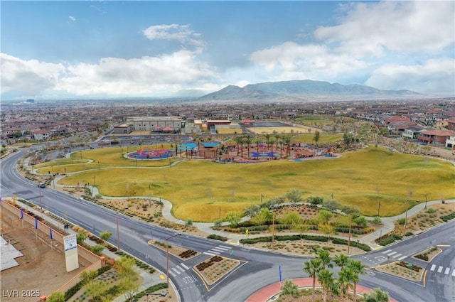 4 Lomita Heights Dr, Las Vegas, NV 89138 - aerial view of residential area featuring mountains