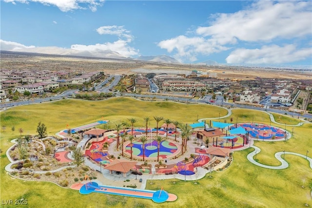 4 Lomita Heights Dr, Las Vegas, NV 89138 - aerial view of residential area featuring mountains