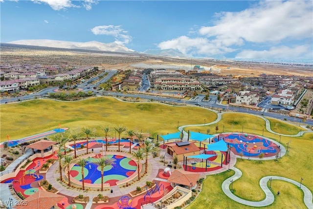 4 Lomita Heights Dr, Las Vegas, NV 89138 - aerial view of residential area with a mountainous background