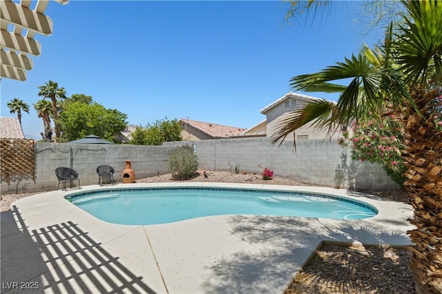 1906 Desert Sage Ave, North Las Vegas, NV 89031 - view of pool with a fenced backyard and a patio