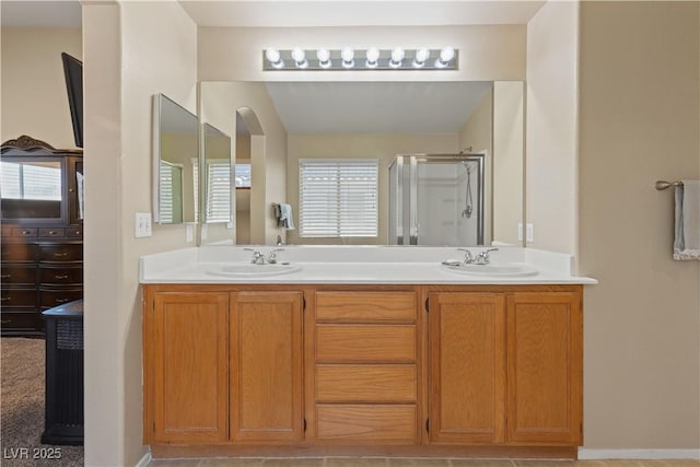 1906 Desert Sage Ave, North Las Vegas, NV 89031 - full bath featuring a shower stall and double vanity