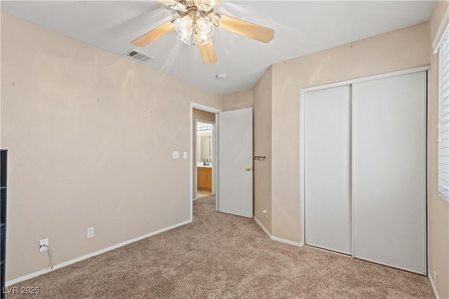 1906 Desert Sage Ave, North Las Vegas, NV 89031 - unfurnished bedroom featuring carpet, a closet, and ceiling fan
