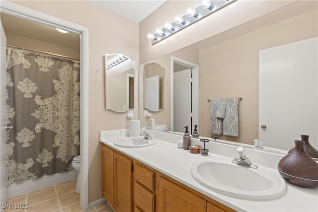 1906 Desert Sage Ave, North Las Vegas, NV 89031 - full bath featuring double vanity and tile patterned floors
