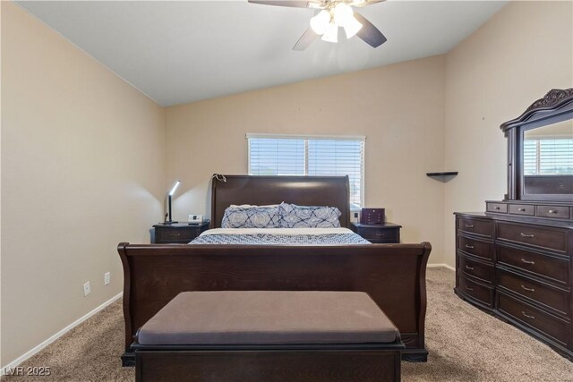 1906 Desert Sage Ave, North Las Vegas, NV 89031 - carpeted bedroom featuring vaulted ceiling and ceiling fan